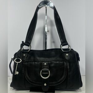 Fossil Vintage black leather shoulder bag